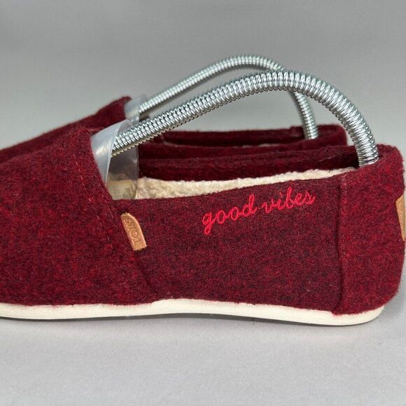 Toms Women's Size 8.5 Burnt Henna Good Vibes Felt Classic Slip On Shoes - Picture 5 of 13